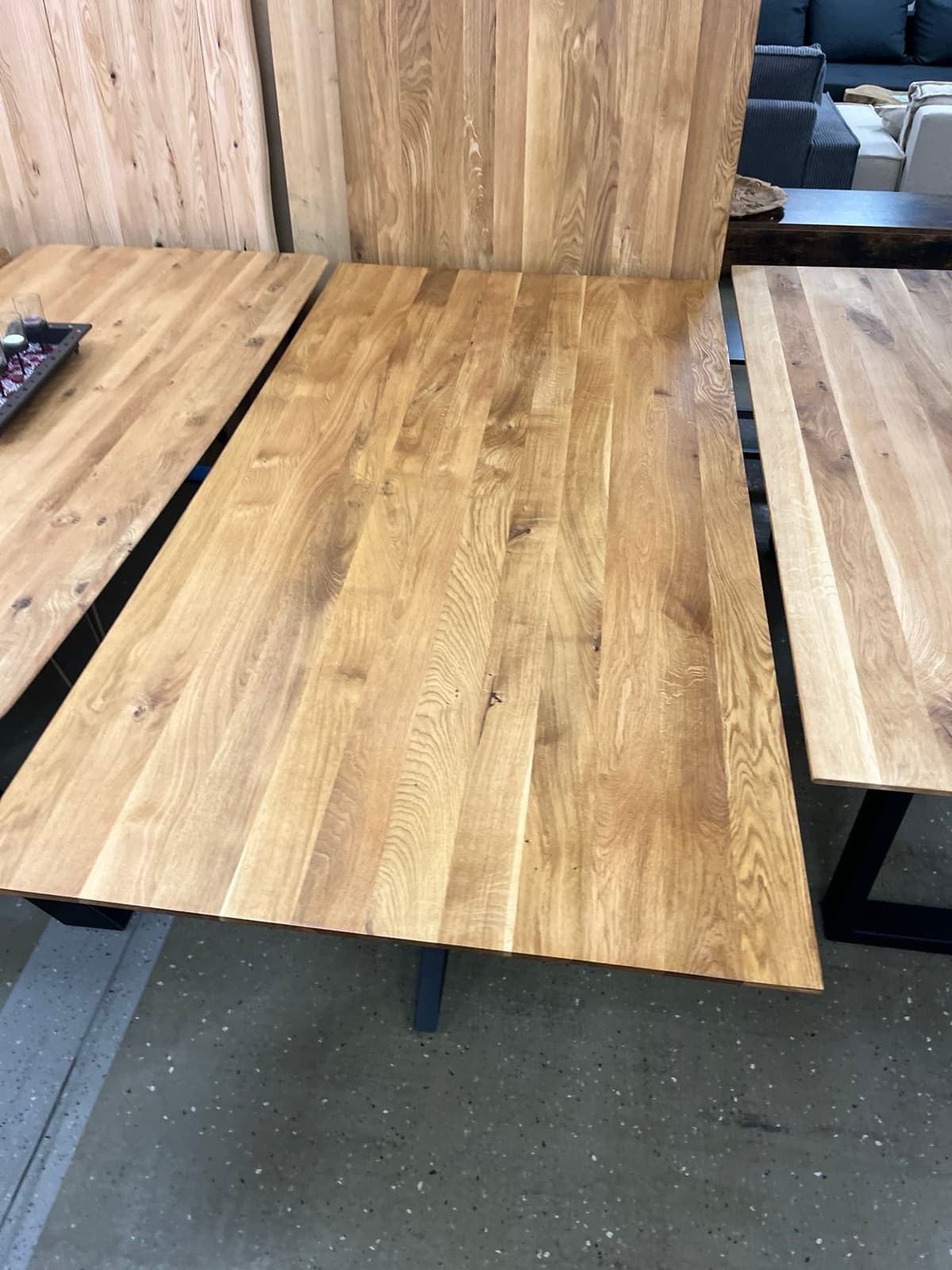 Eichentisch Tisch Wildeiche Schweizer
Kante 180x100 cm – Bild 7