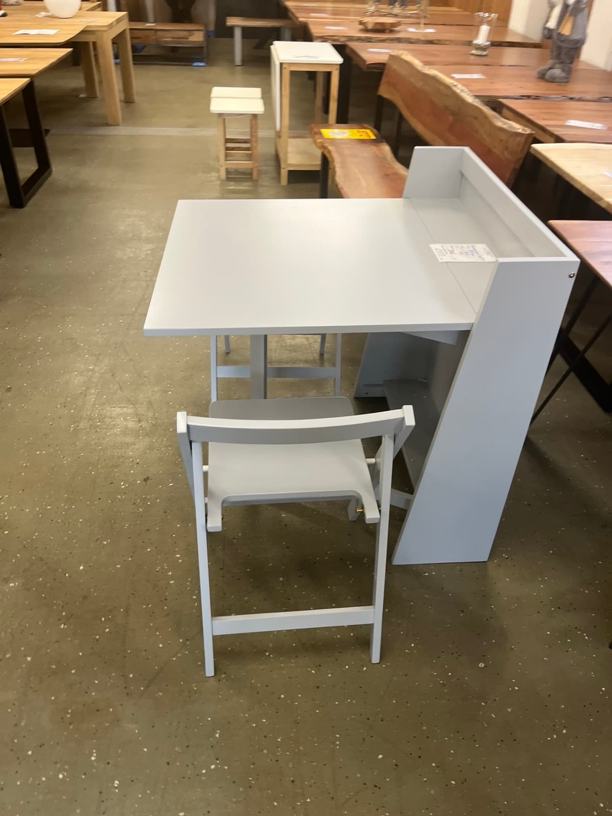 Tisch mit Stühle Das kompakte Esszimmer-Set in hellgrau Neu ! – Bild 7