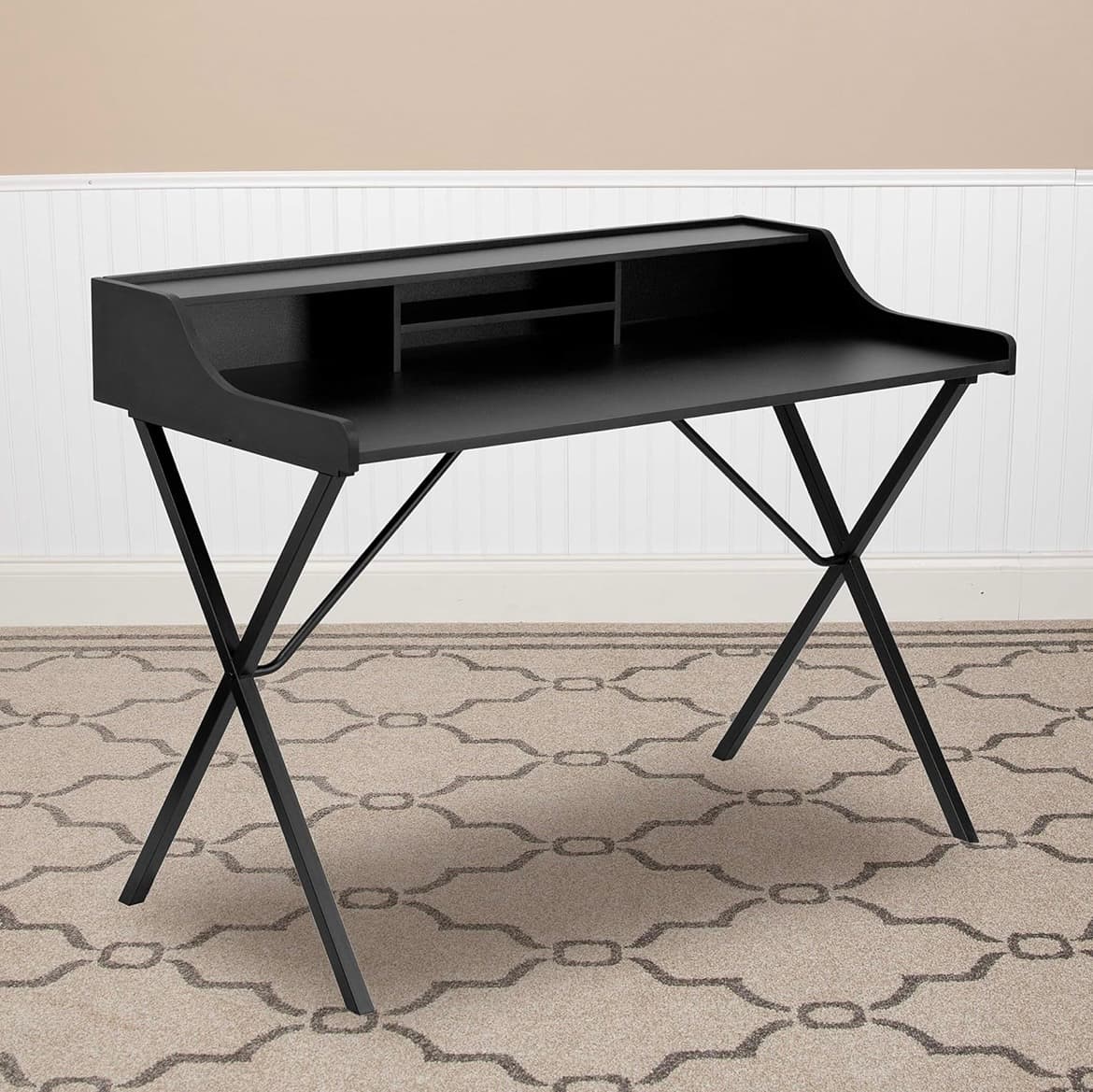Flash Furniture Computer Desk Shelf, Steel, Black Laminate Top/Black Frame, 121.92 x 67.31 x 10.16 cm. – Bild 12
