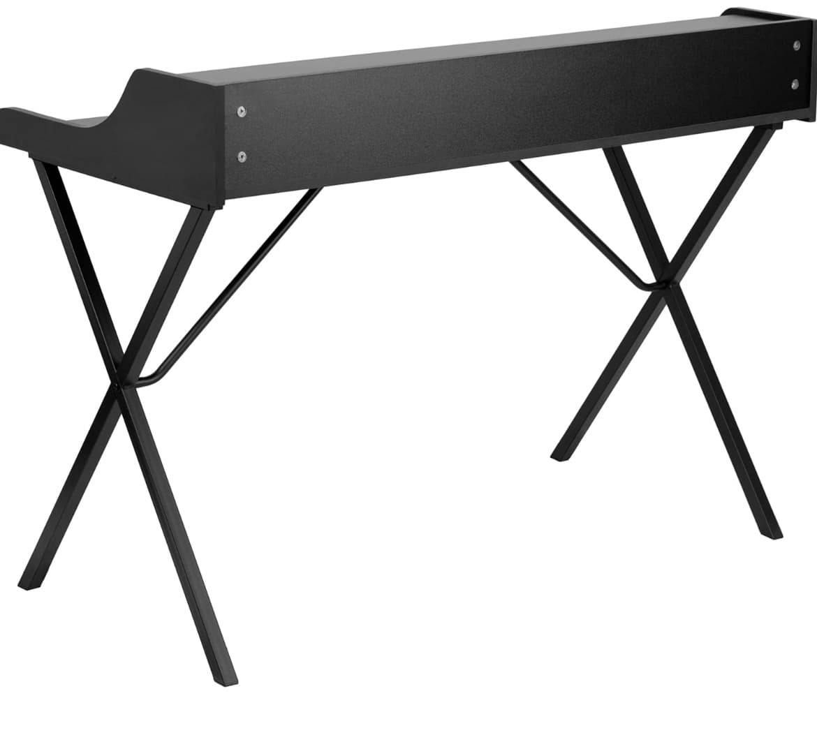 Flash Furniture Computer Desk Shelf, Steel, Black Laminate Top/Black Frame, 121.92 x 67.31 x 10.16 cm. – Bild 9