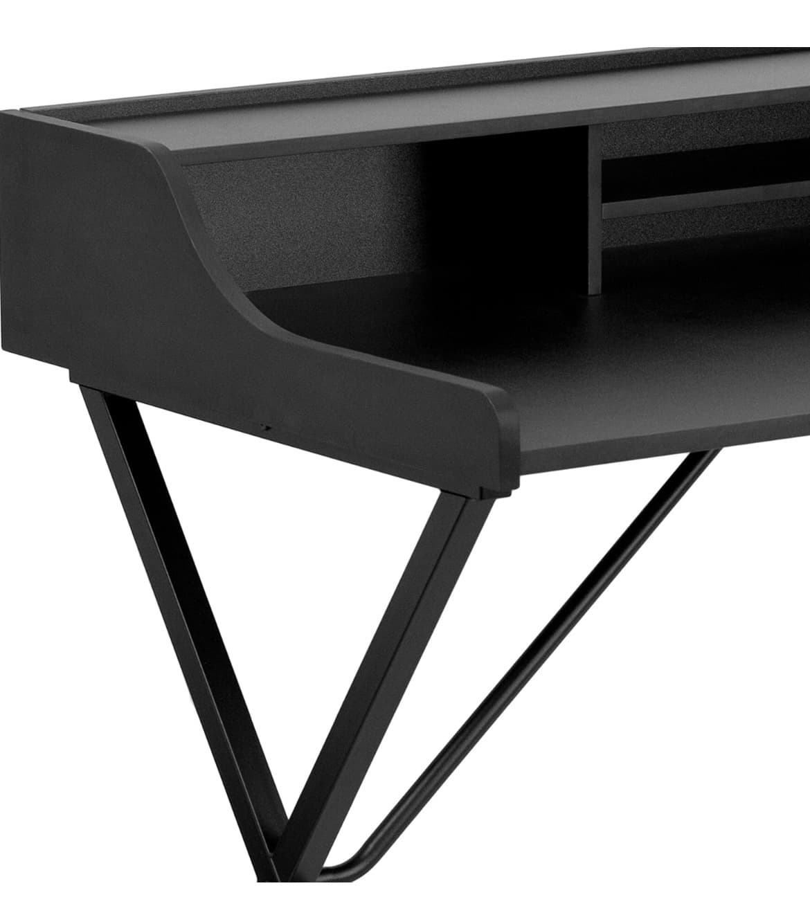Flash Furniture Computer Desk Shelf, Steel, Black Laminate Top/Black Frame, 121.92 x 67.31 x 10.16 cm. – Bild 8