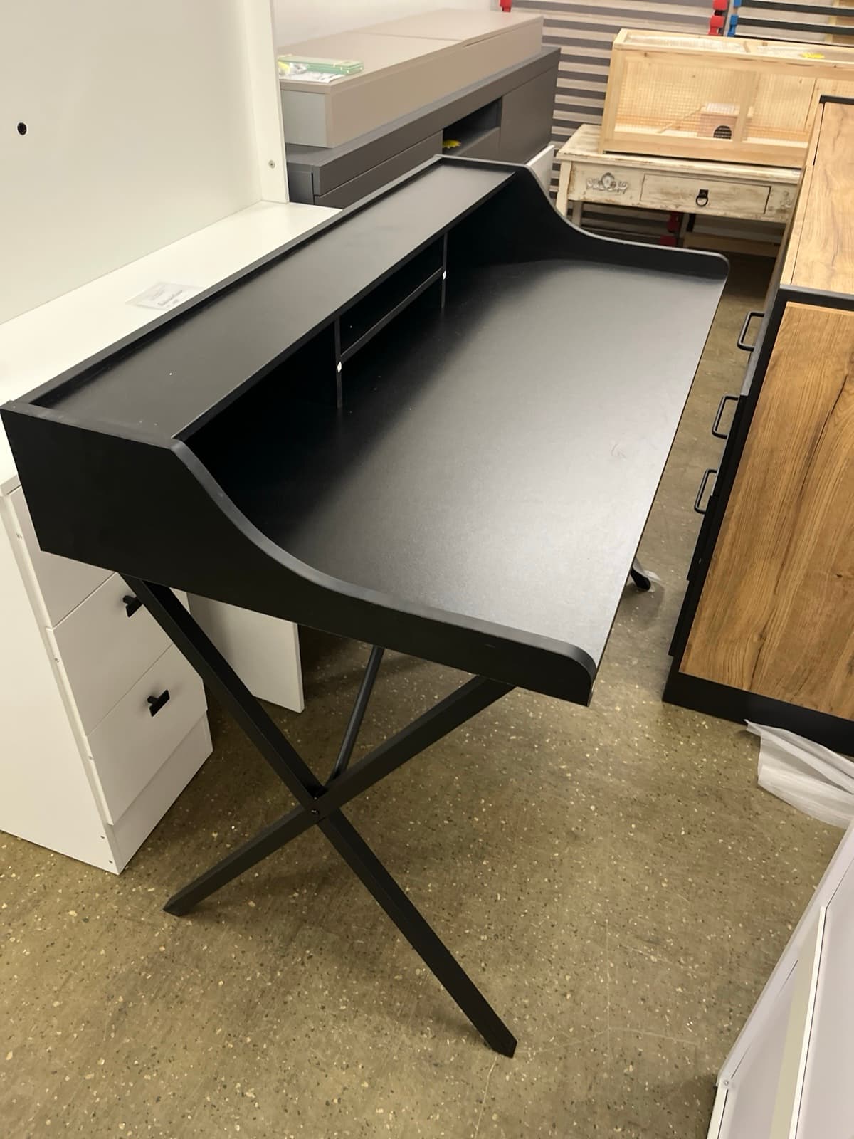 Flash Furniture Computer Desk Shelf, Steel, Black Laminate Top/Black Frame, 121.92 x 67.31 x 10.16 cm. – Bild 6