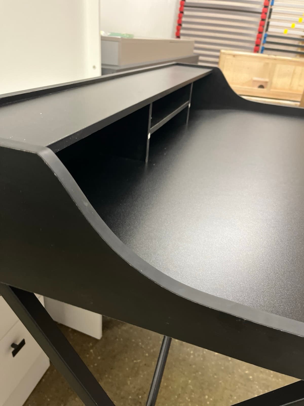 Flash Furniture Computer Desk Shelf, Steel, Black Laminate Top/Black Frame, 121.92 x 67.31 x 10.16 cm. – Bild 4