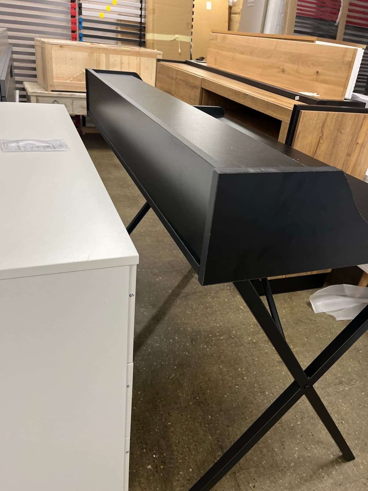 Flash Furniture Computer Desk Shelf, Steel, Black Laminate Top/Black Frame, 121.92 x 67.31 x 10.16 cm. – Bild 3