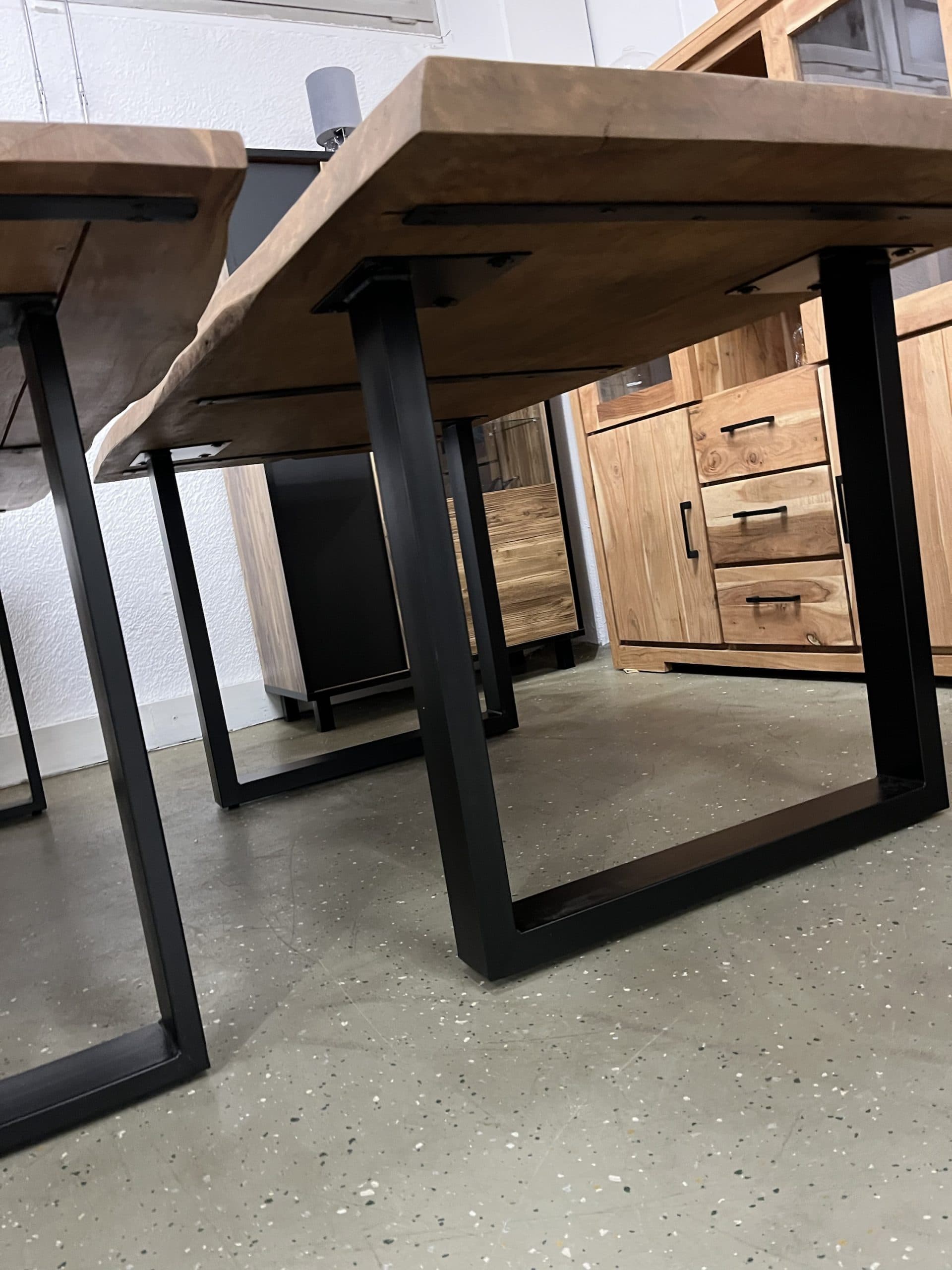 Esstisch aus Mango Holz Massiv mit Baumkante 180x90x78 cm geölt. – Bild 6
