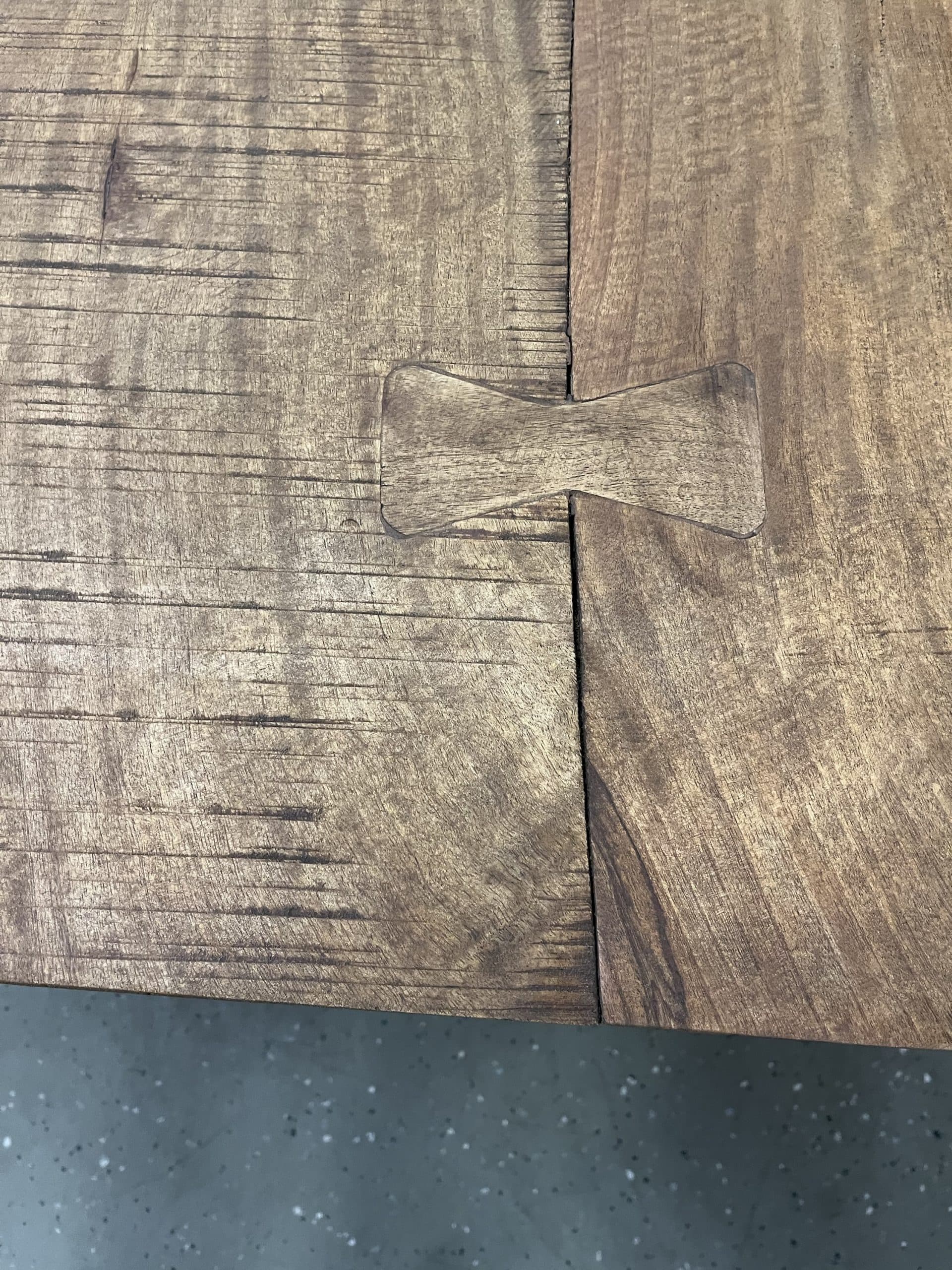 Esstisch aus Mango Holz Massiv mit Baumkante 180x90x78 cm geölt. – Bild 9