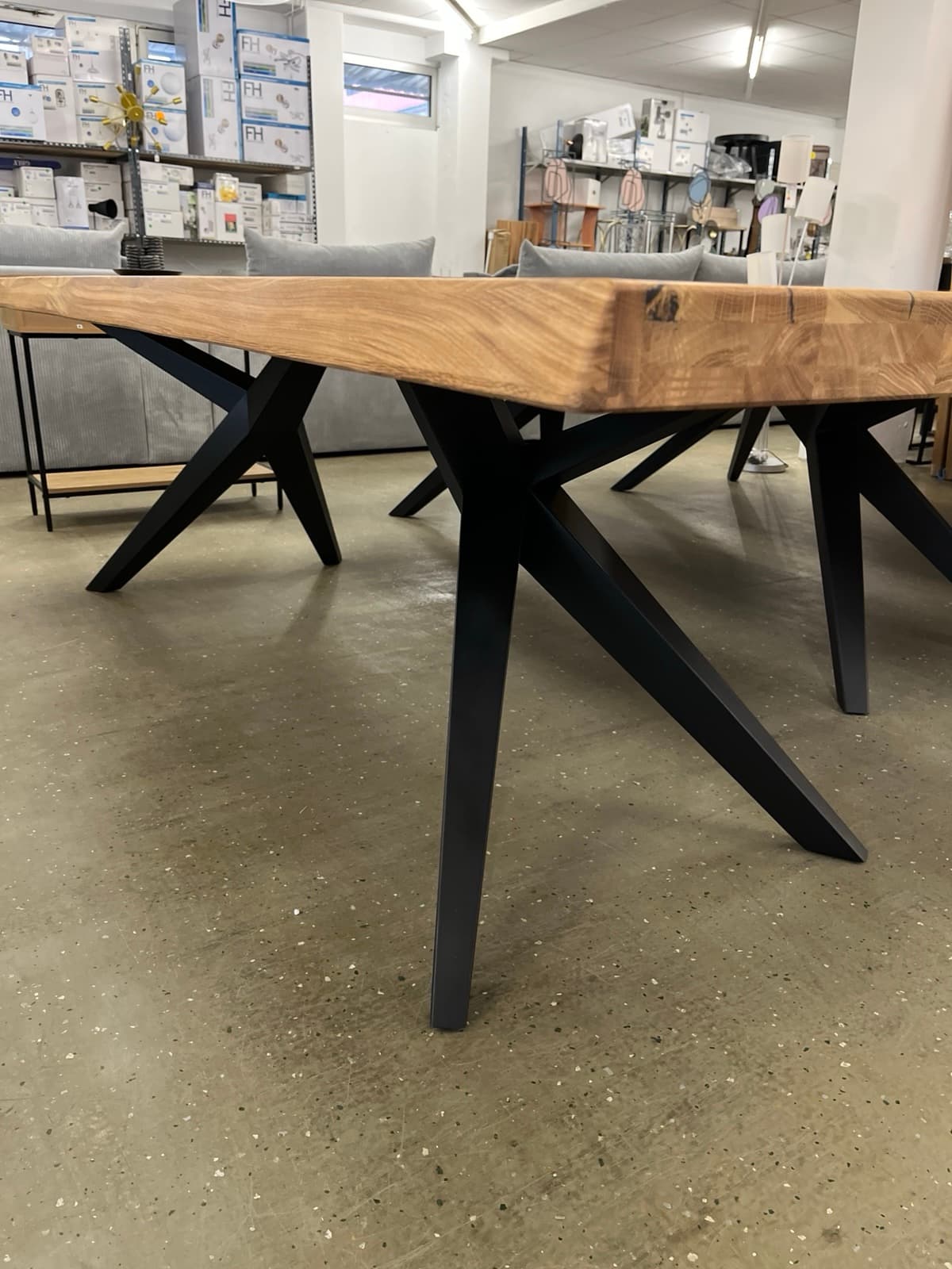 Esstisch aus Eiche Massiv mit Baumkante 300x100x75 cm 60 mm Stark gedoppelt ❗️ – Bild 4