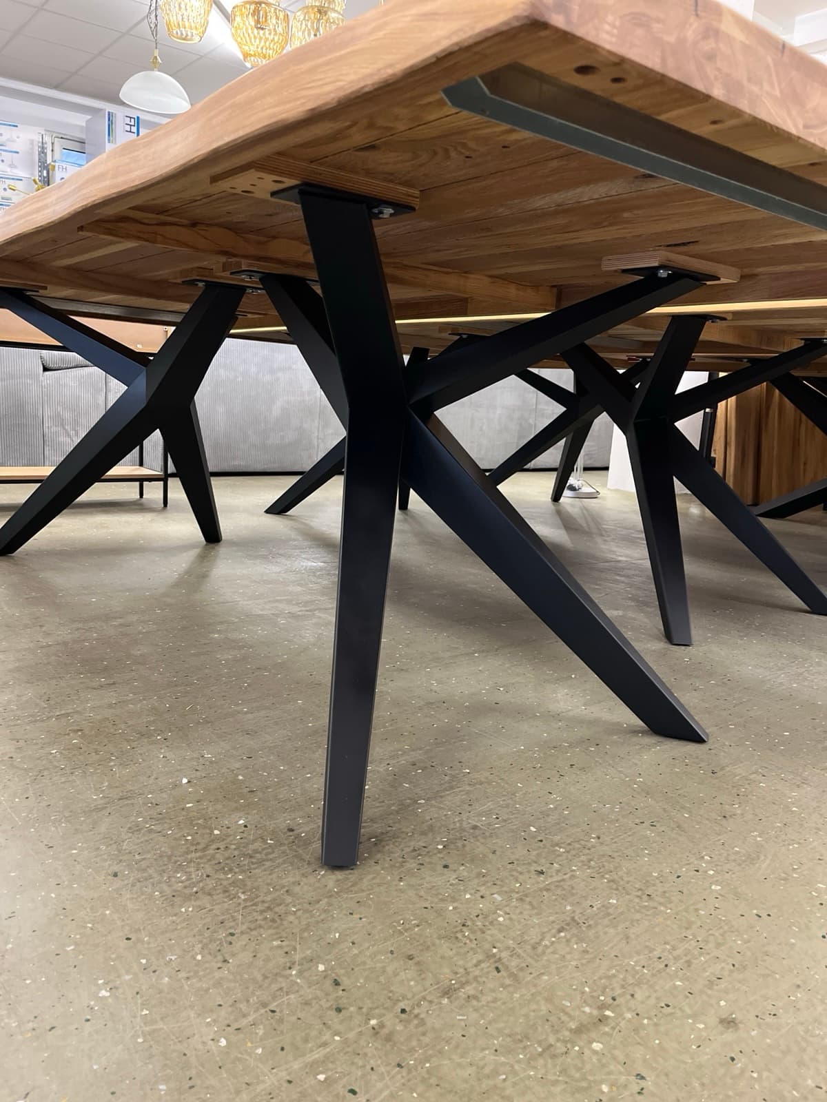 Esstisch aus Eiche Massiv mit Baumkante 280x100x75 cm 60 mm Stark gedoppelt ❗️ – Bild 3