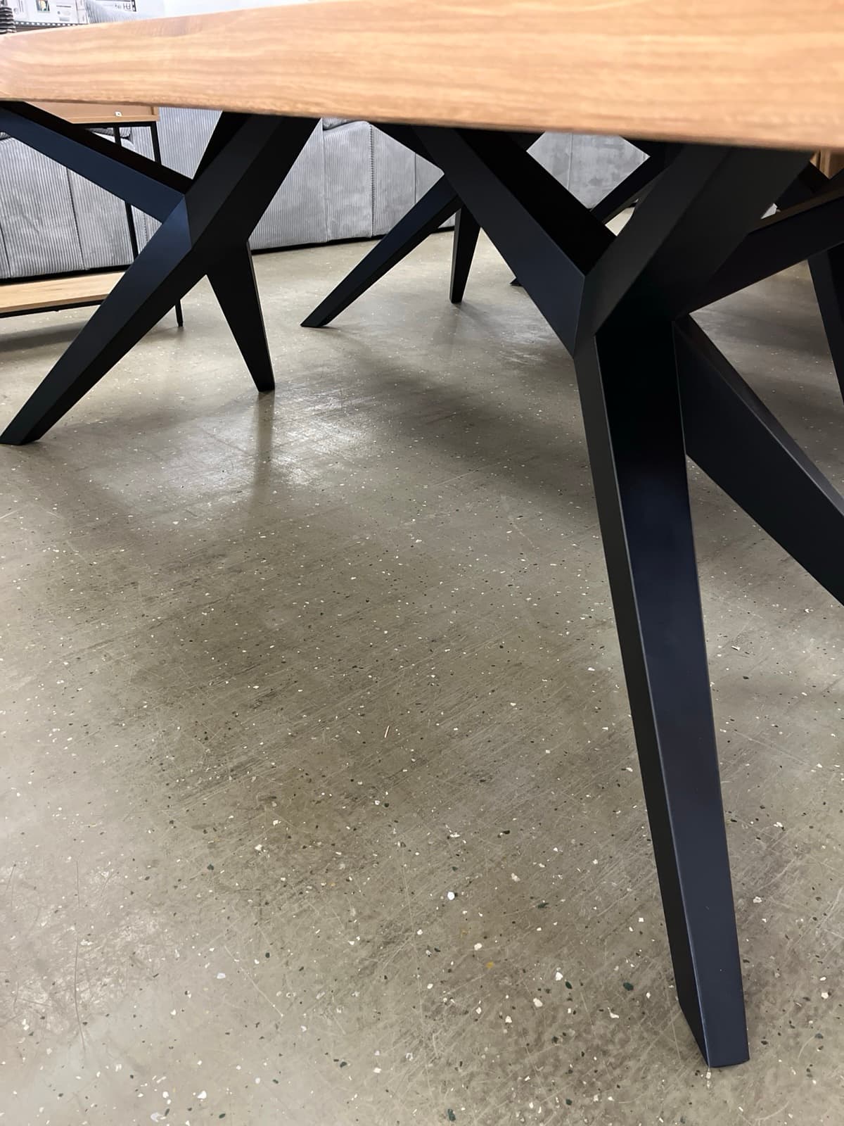Esstisch aus Eiche Massiv mit Baumkante 260x100x75 cm 60 mm Stark gedoppelt – Bild 15