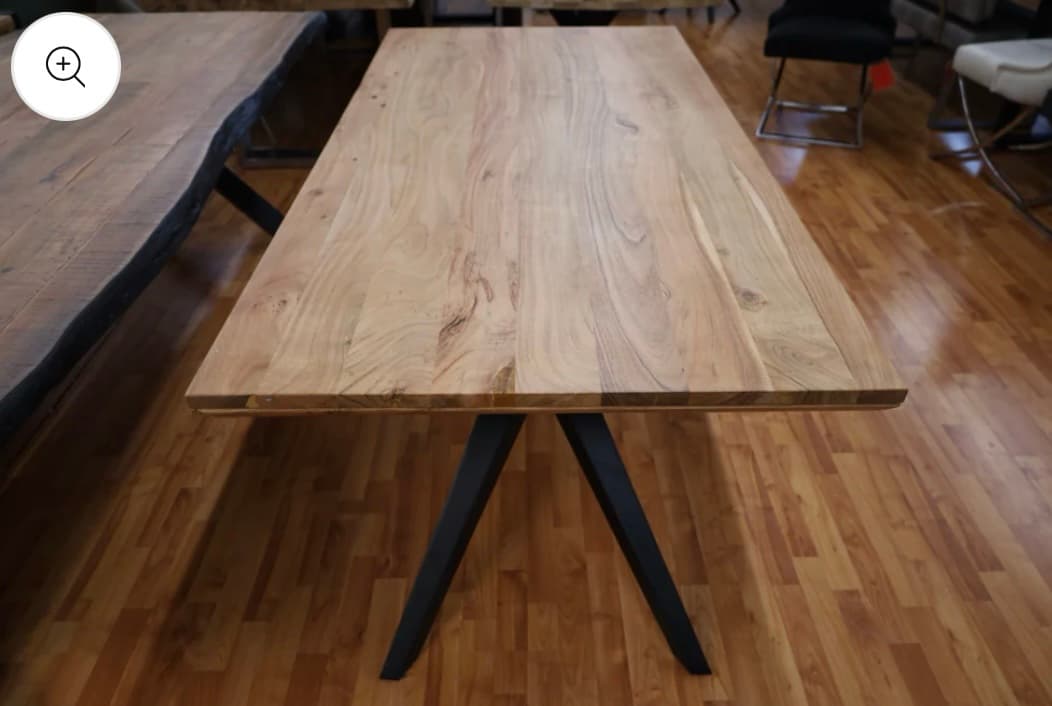 Esstisch Tisch + Massivholz Akazie +
Designer Gestell – Bild 4